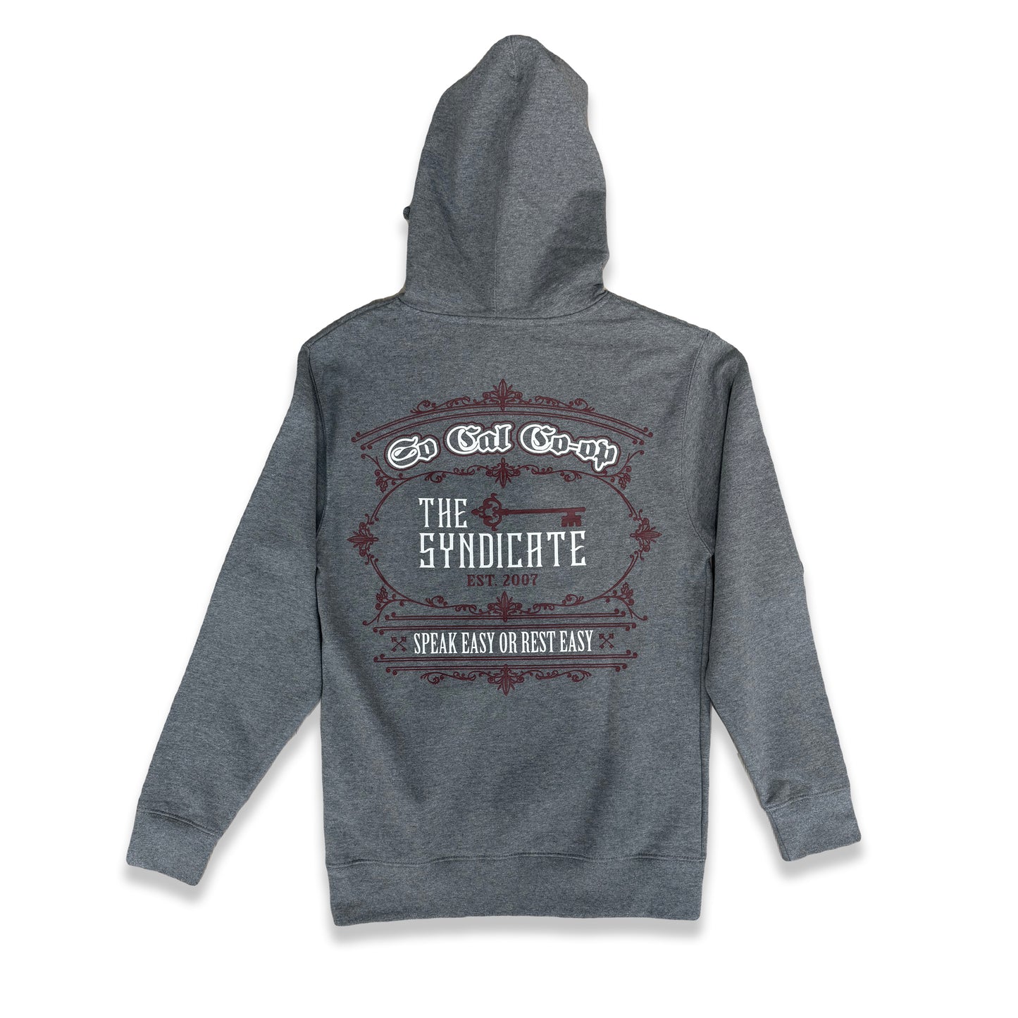 Heather Gray/White/Maroon Socal-Coop X The Syndicate Hoodie