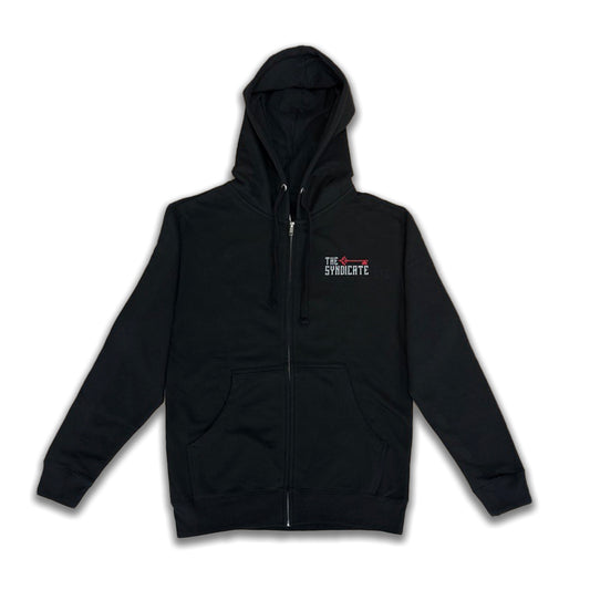 Black/White Syndicate Zip Up Hoodie