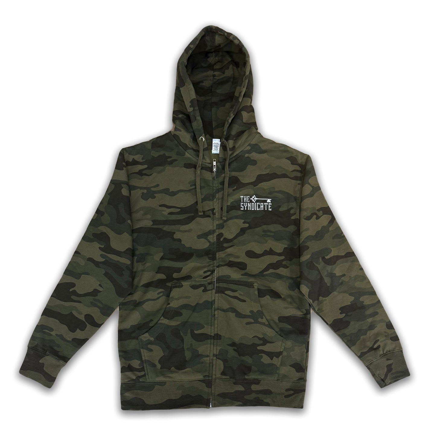 Green Camo/White Syndicate Zip Up Hoodie