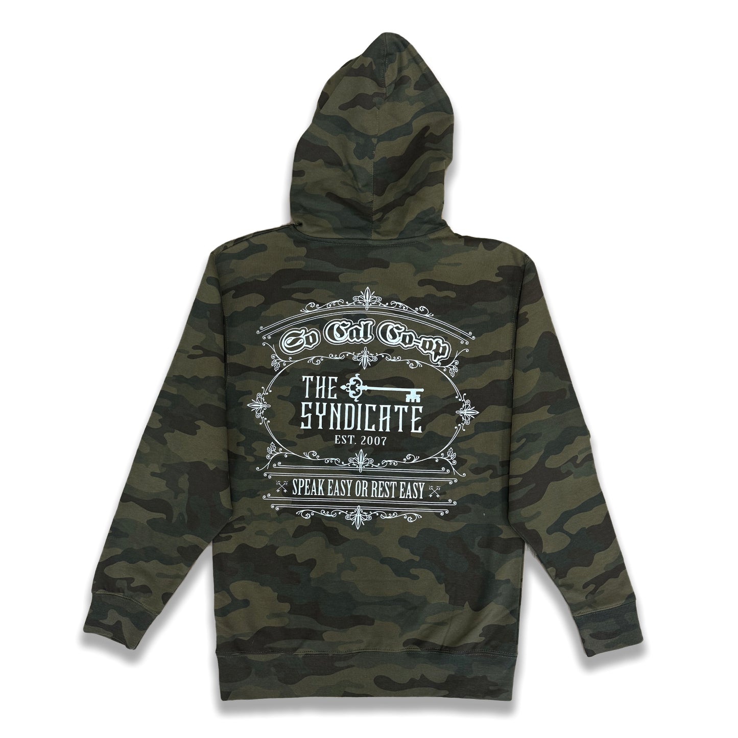 Green Camo/White Syndicate Zip Up Hoodie